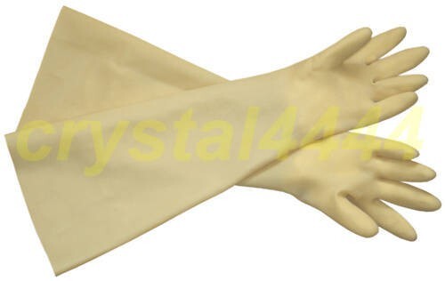 Industrial Shoulder Length Latex Rubber Gloves Long Cuff 24″ Acid Resistant
