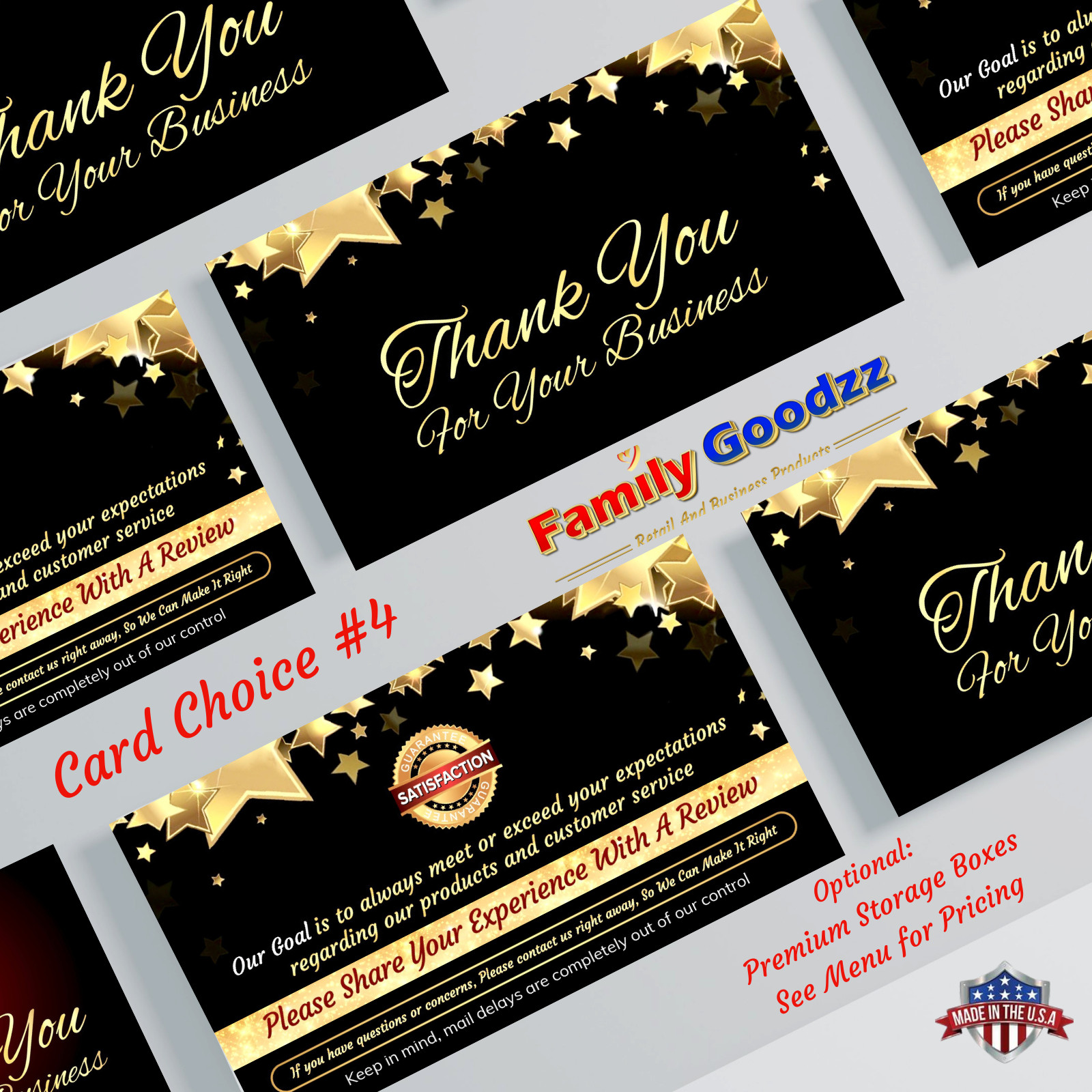 25-2000 Ebay CLASSY Thank You Seller Business Cards (Star), 4 Amazon, Etsy, bulk