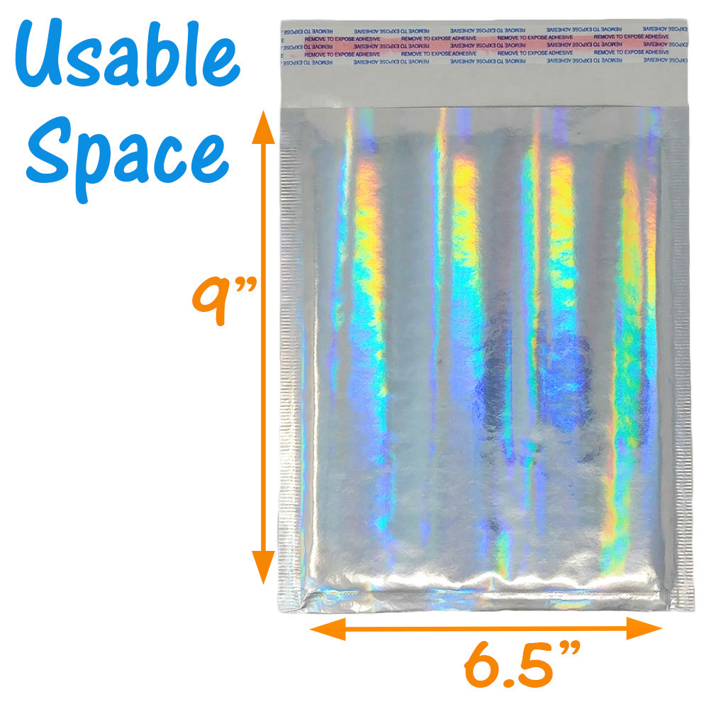 6×10 Cobalt Blue Pink & Hologram Metallic Bubble Mailers Shipping 6×9 Envelopes
