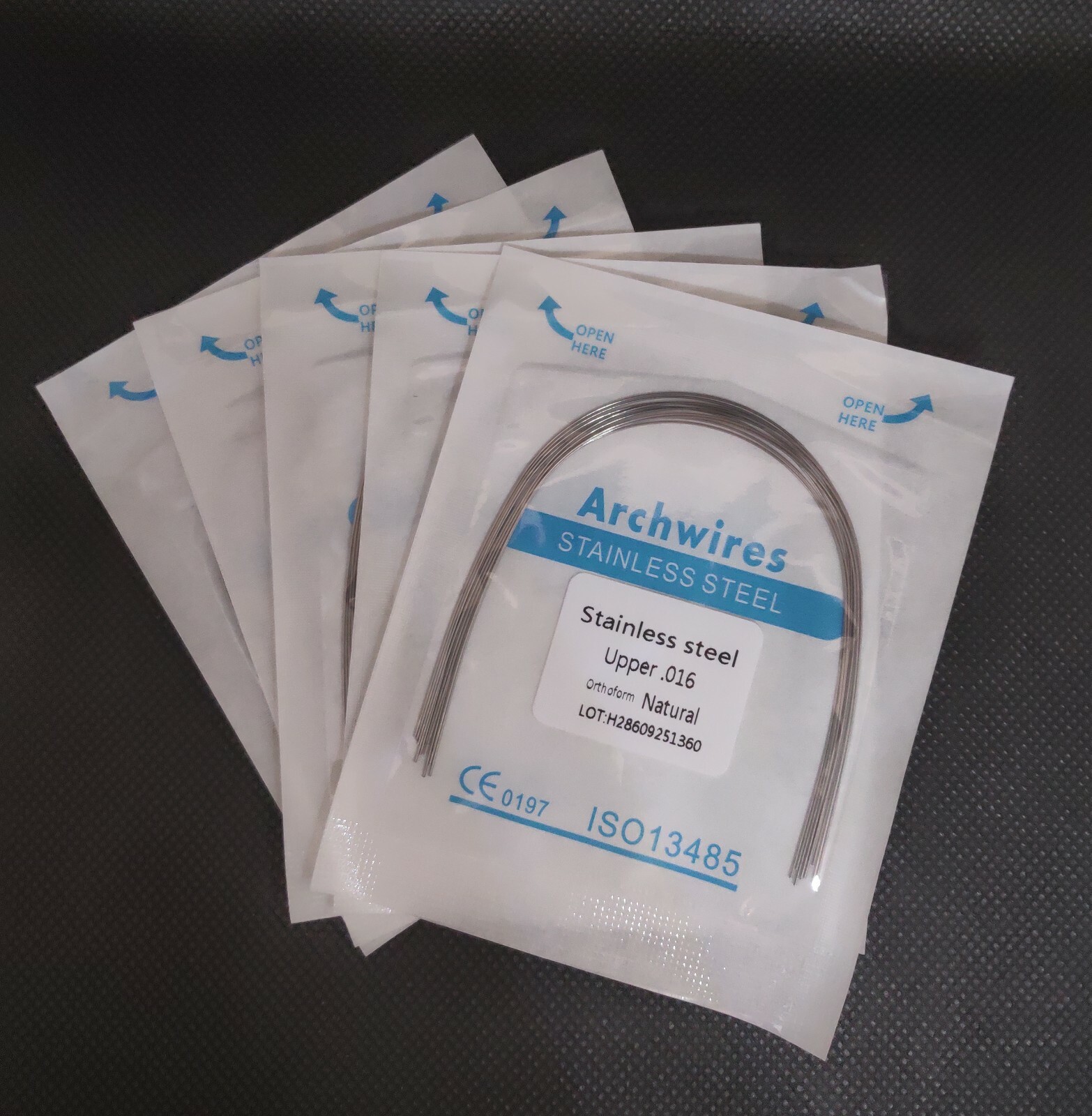 100Pcs 10Packs Dental Orthodontic Stainless Steel Arch Wires Round Natural Form