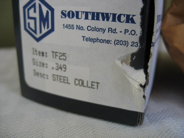 Southwick & Meister TF25 CNC Swiss Turning Steel Collet, Size .349″