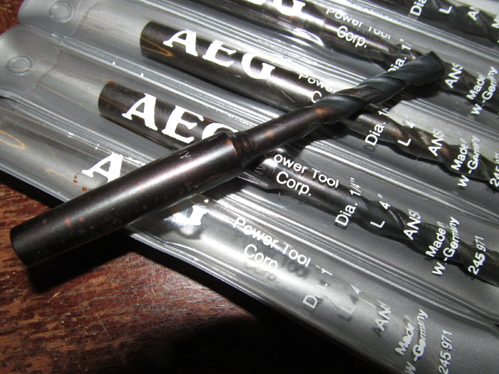 Lot of 5 AEG Masonry A-Taper Hammer Drill Bit Bits 1/4″X 4″ depth 1-7/8″ (AK-9)