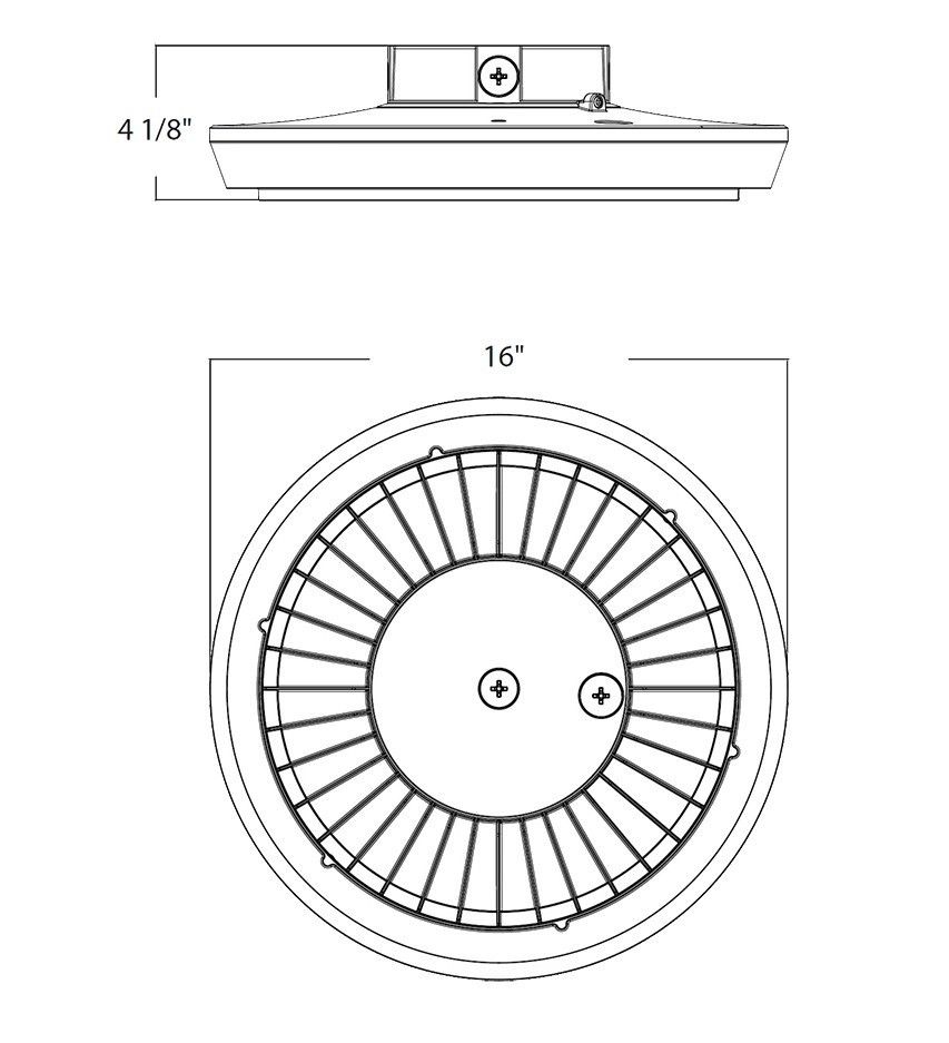 RAB Porto Field Adjustable LED Garage Light 110W/95W/80W 3500K/4000K/5000K Round