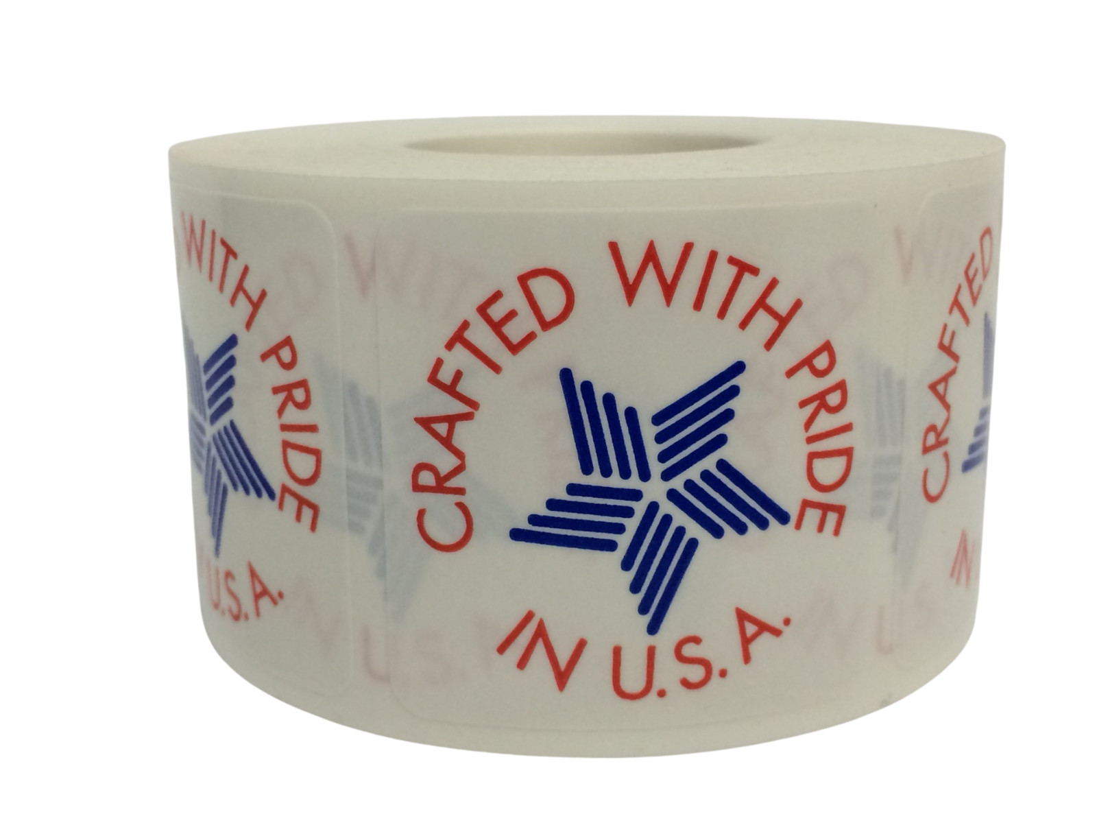 Crafted with Pride in U.S.A. 1.5″ Labels America Flag Peel & Stick (2)RLS 500 EA