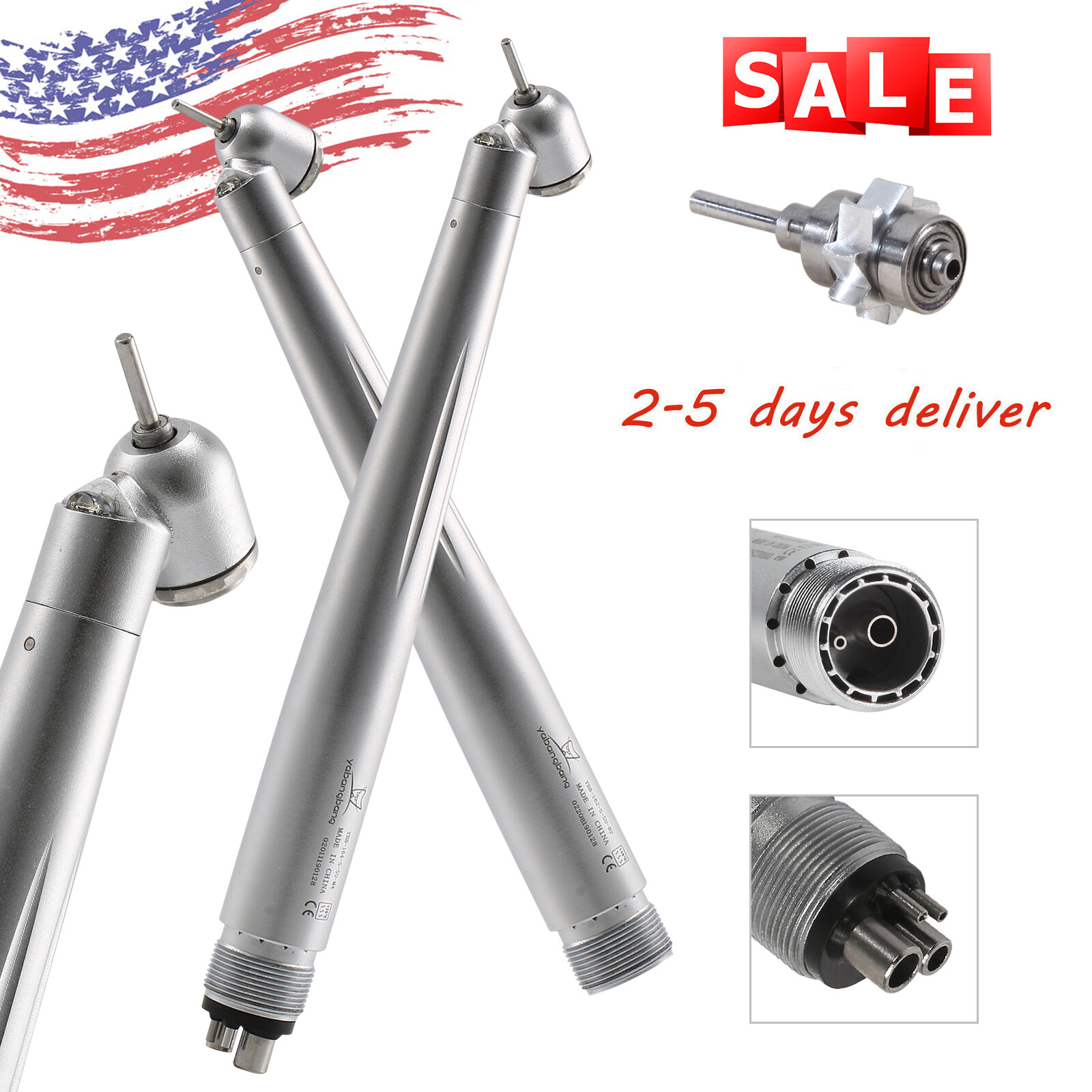 Yabangbang Dental 45 Degree Surgical High Speed Handpiece Push Button (LED) 4H A