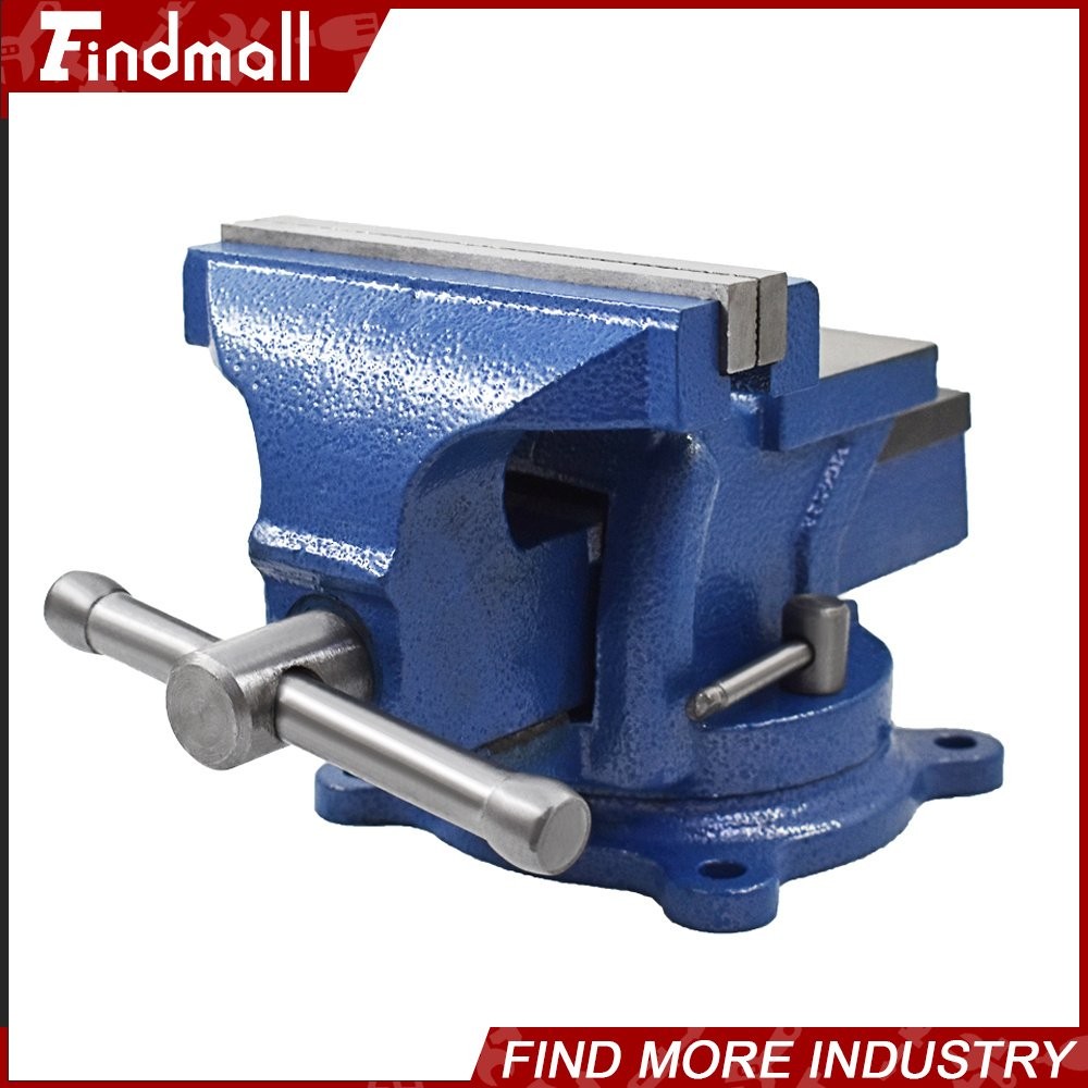Findmall 6″ Heavy Duty Bench Vise with Anvil Swivel Table Top Clamp Locking Base