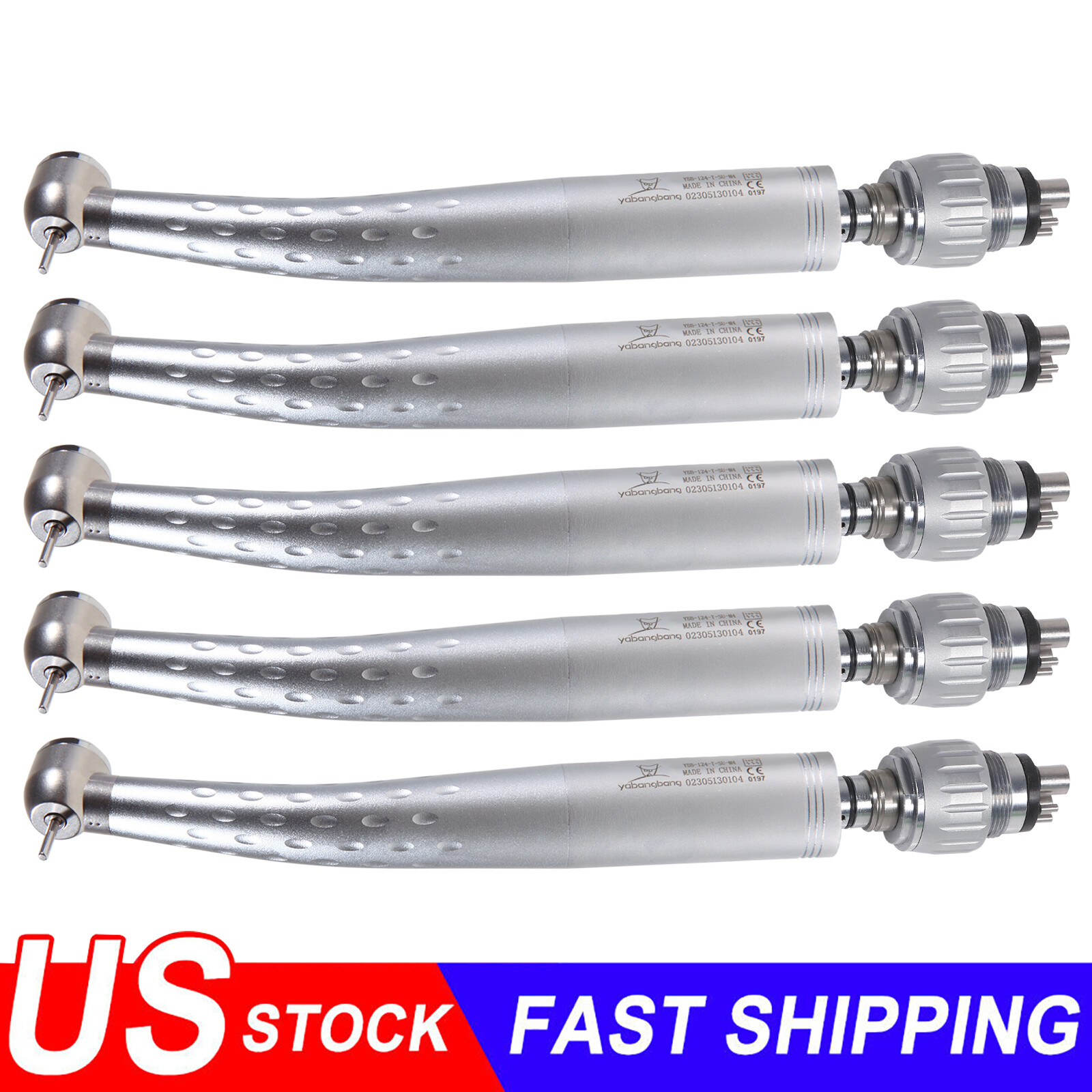 1-10 YABANGBANG Dental High Speed Handpiece / +4Hole Swivel Coupler For KaV GD4