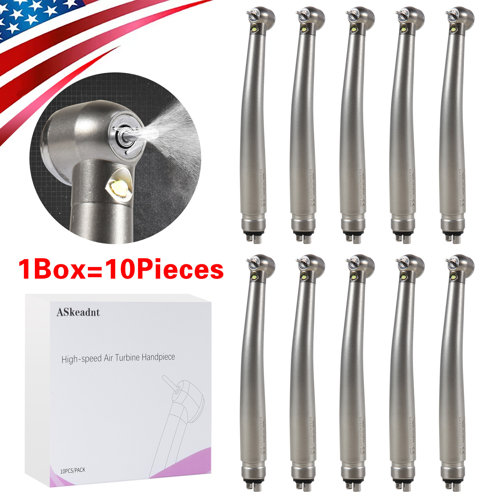 KaVo Style Dental Fiber Optic LED E-generator High Speed Handpiece Turbine 4HOLE