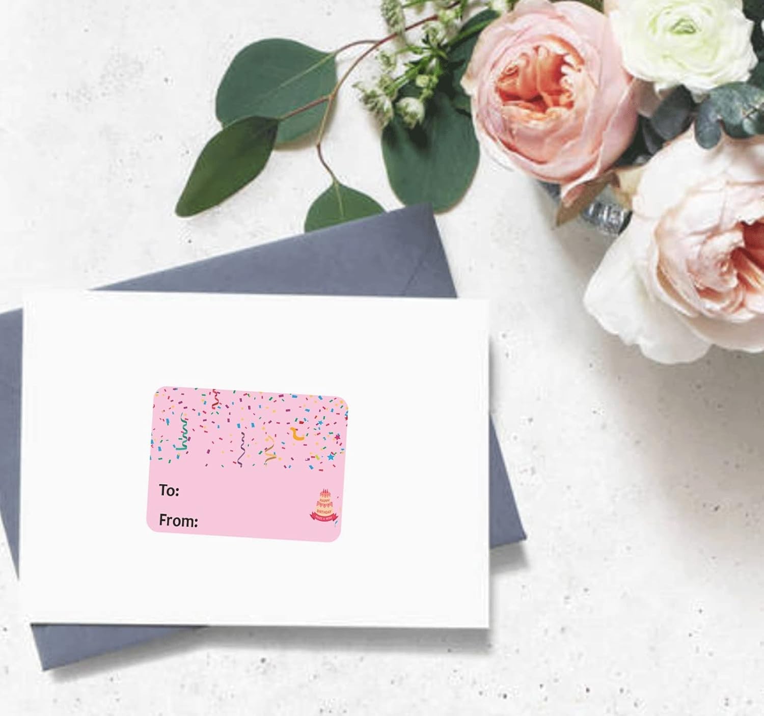 Happy Birthday Gift Tags Name Stickers 1.5 x 2 2×1.5 Inch, Rectangle