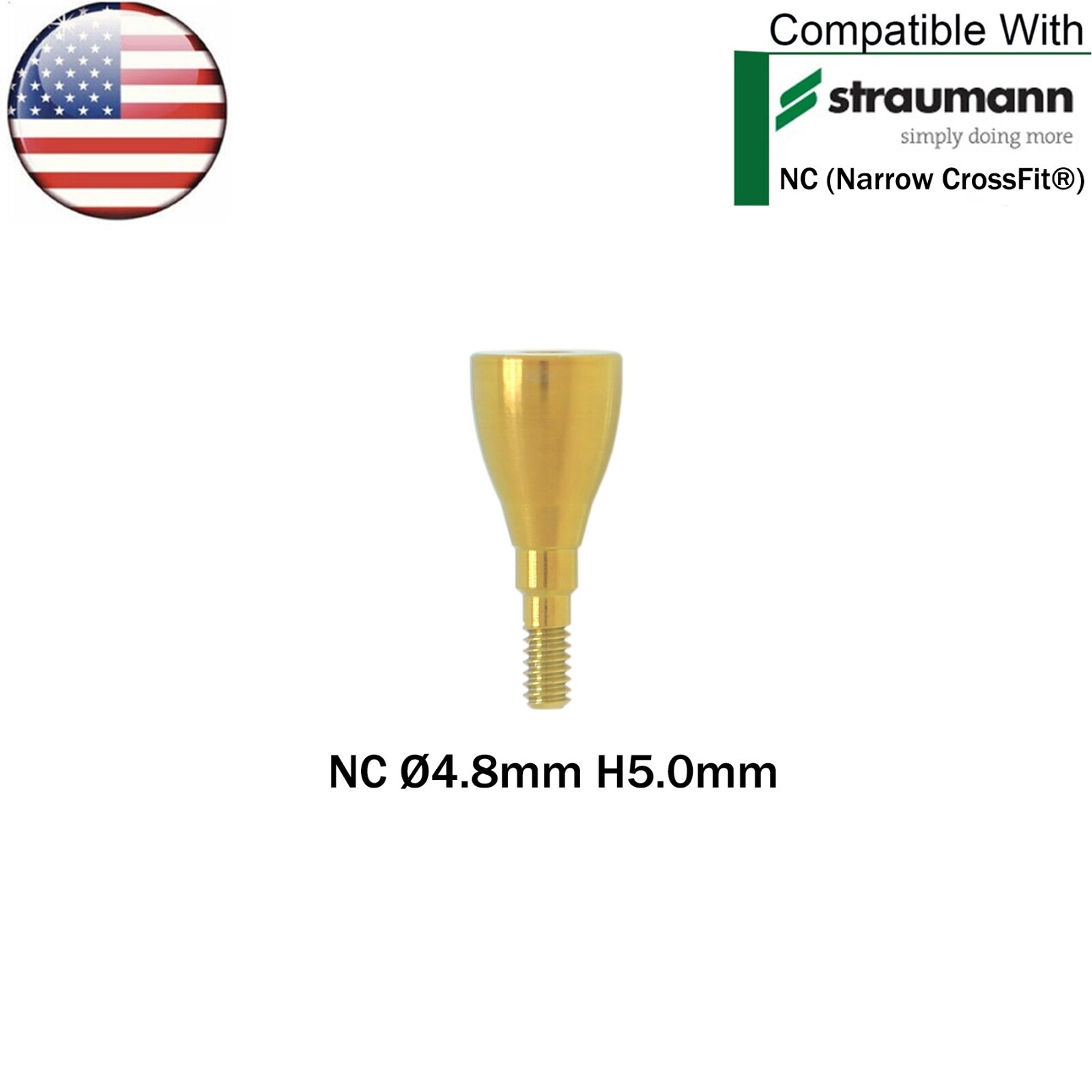 US Dental Mini Healing Abutment NC Ø3.6/4.8mm Closure Caps fit Straumann ITI BLT