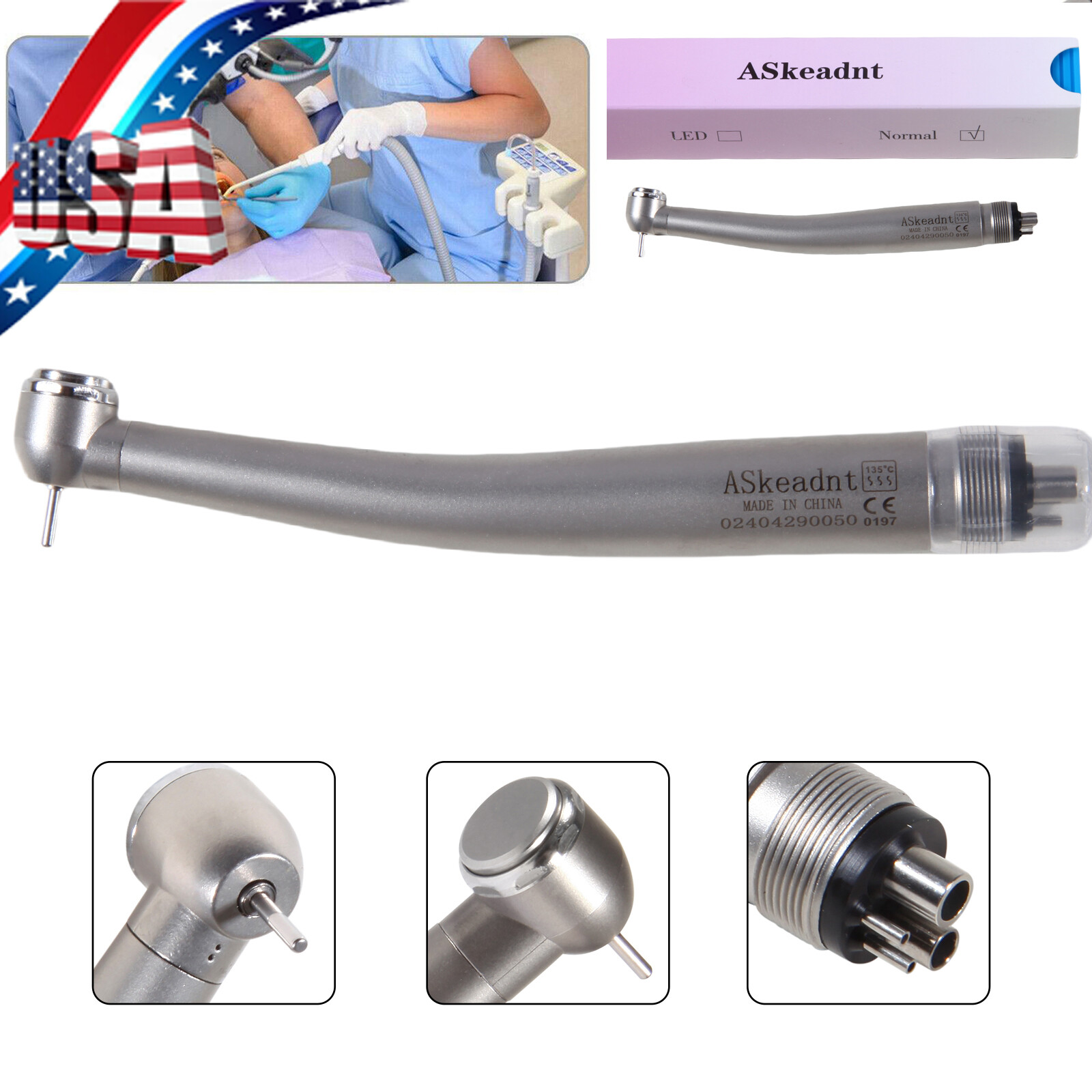 NSK Style Pana-Max Dental High Speed Turbine Handpiece 4 Hole Midwest 4 holes