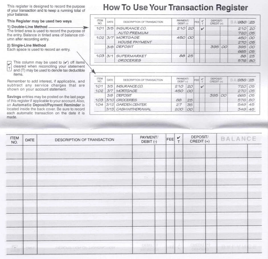 12 Checkbook Transaction Registers 2025-2026-2027 Calendars Check Book Bank …