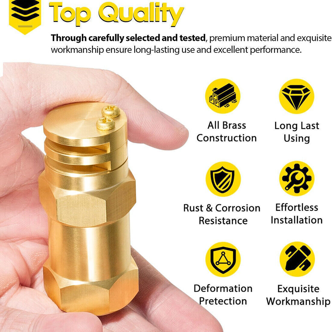Boomless Spray Nozzle w/90°&180°Caps 1/2″FPT #5 Brass 40PSI 2.0GPM Agricultural