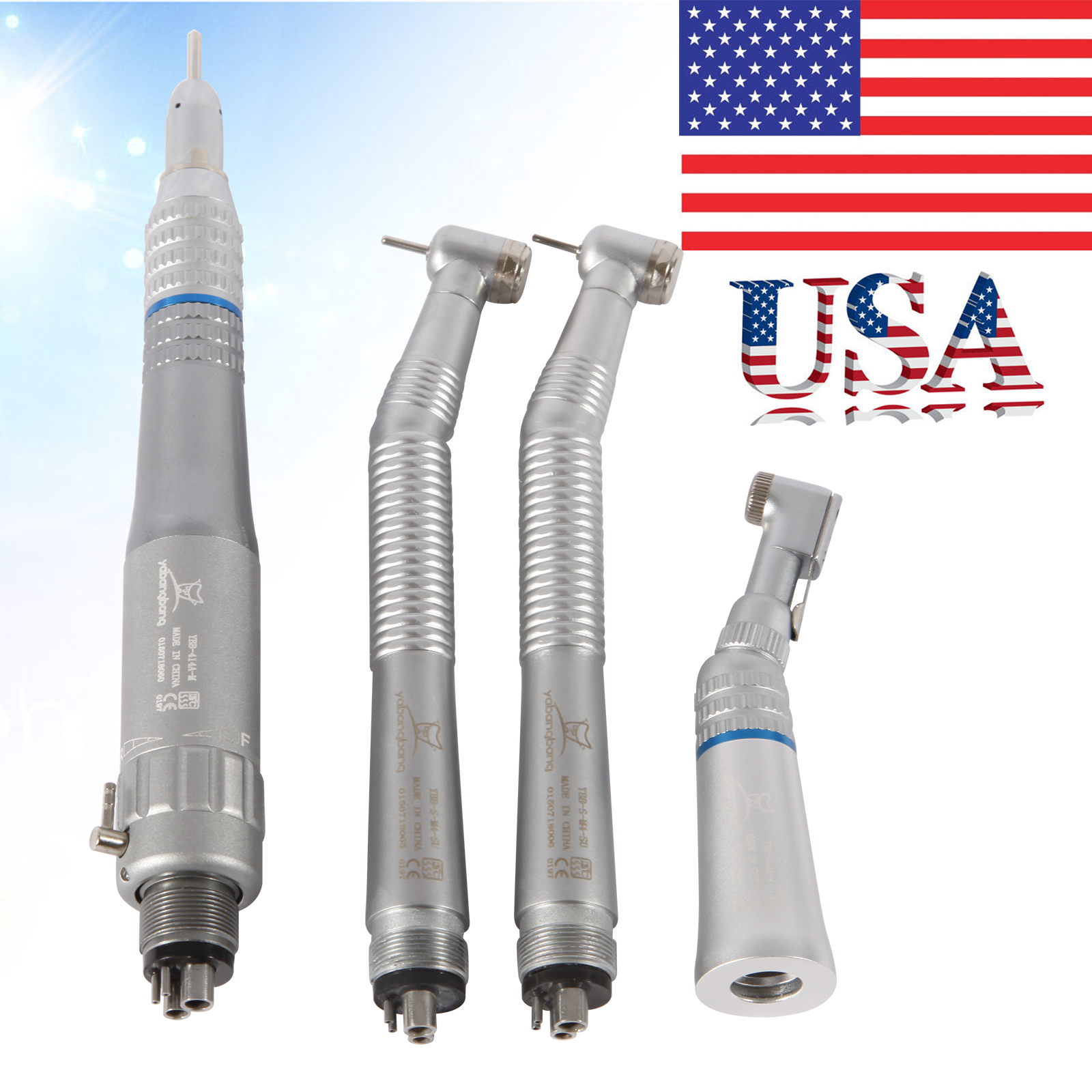 USA NSK Style Dental High & Low Speed Handpiece Kit Turbine 4Hole NEW MX