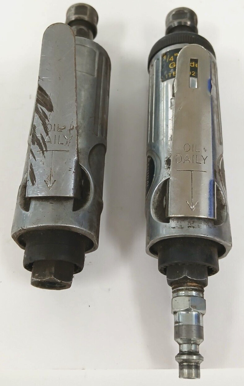 LOT OF 2 CENTRAL PNEUMATIC 1/4 AIR DIE GRINDER MAX ROTATING SPEED 22,000 RPM
