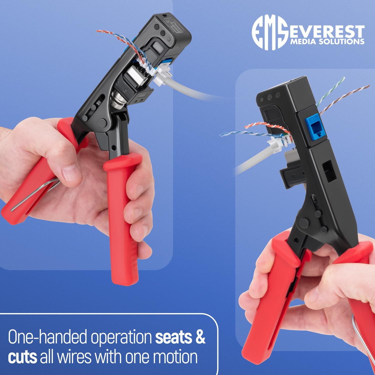 Everest 45Term – 45° Angled Speed Termination Keystone Tool Time Saver Network