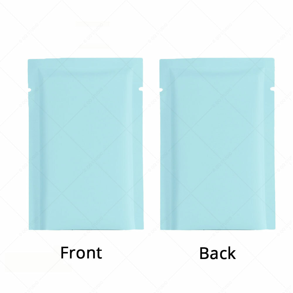 Variety of Colors&Sizes Double-Sided Foil Mylar Flat Open Top Bag w/Tear Notches