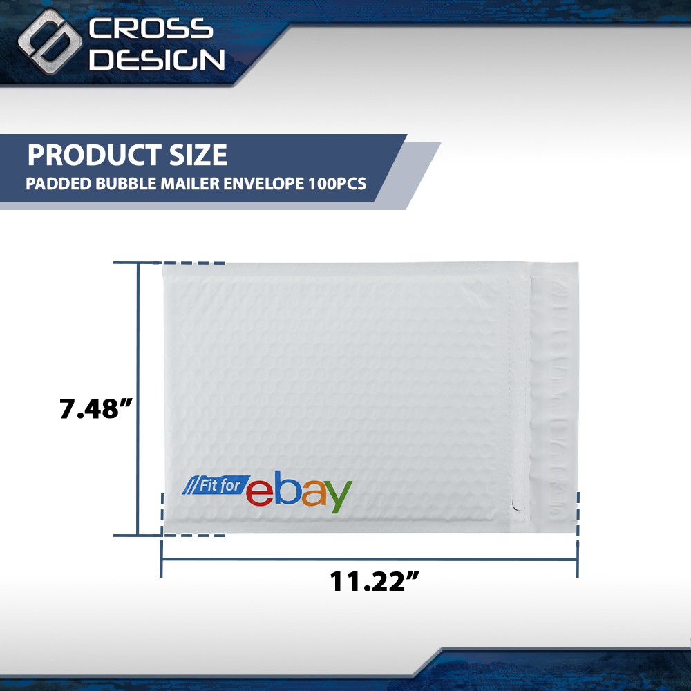 100 /200 /300 /400 Padded Bubble Mailer Envelope With Color Logo 6.5” x 9.25”