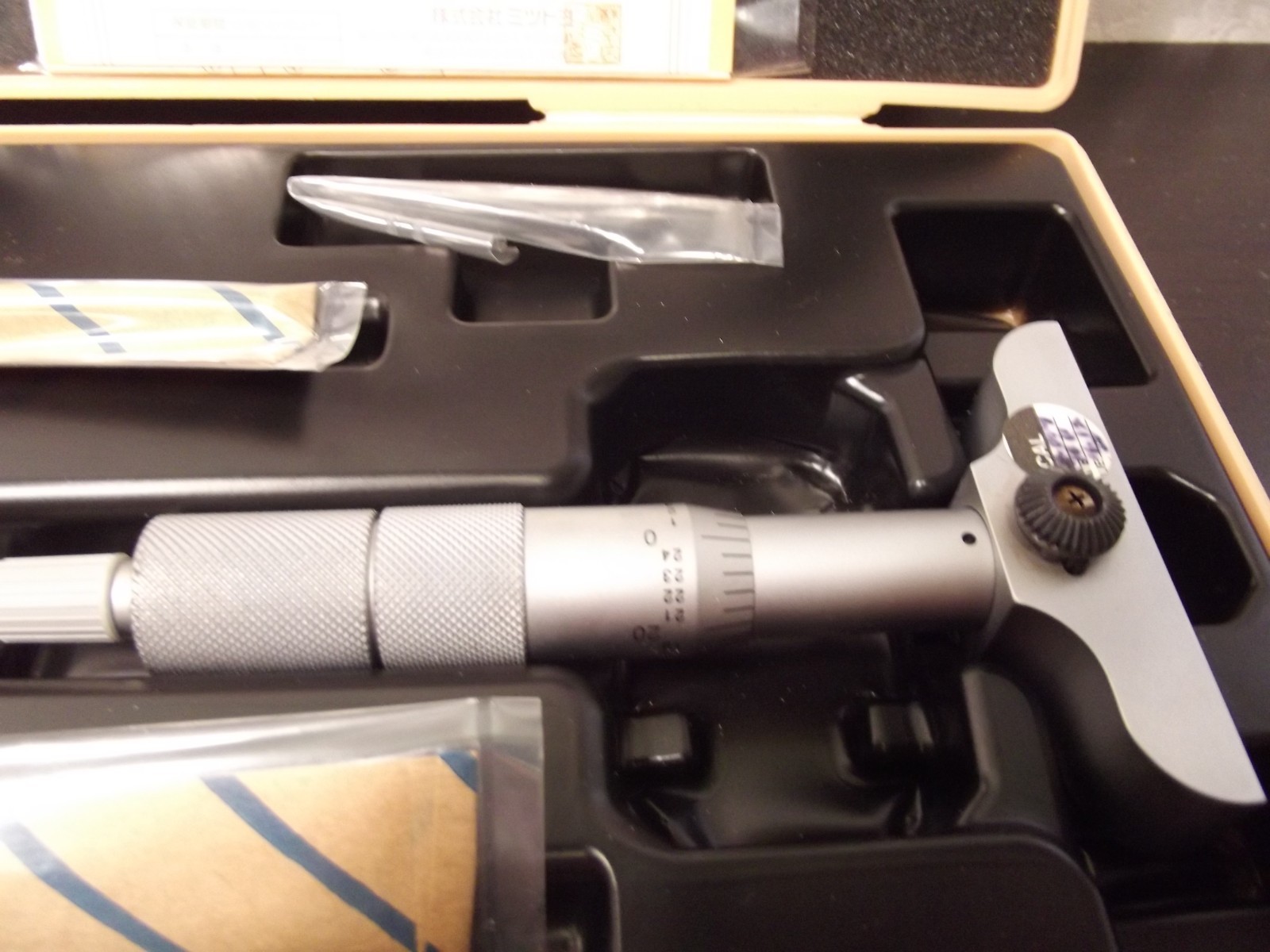 Mitutoyo 129-127 DMC 2.5-4” Depth Micrometer 7 Piece Set with Case, Japan