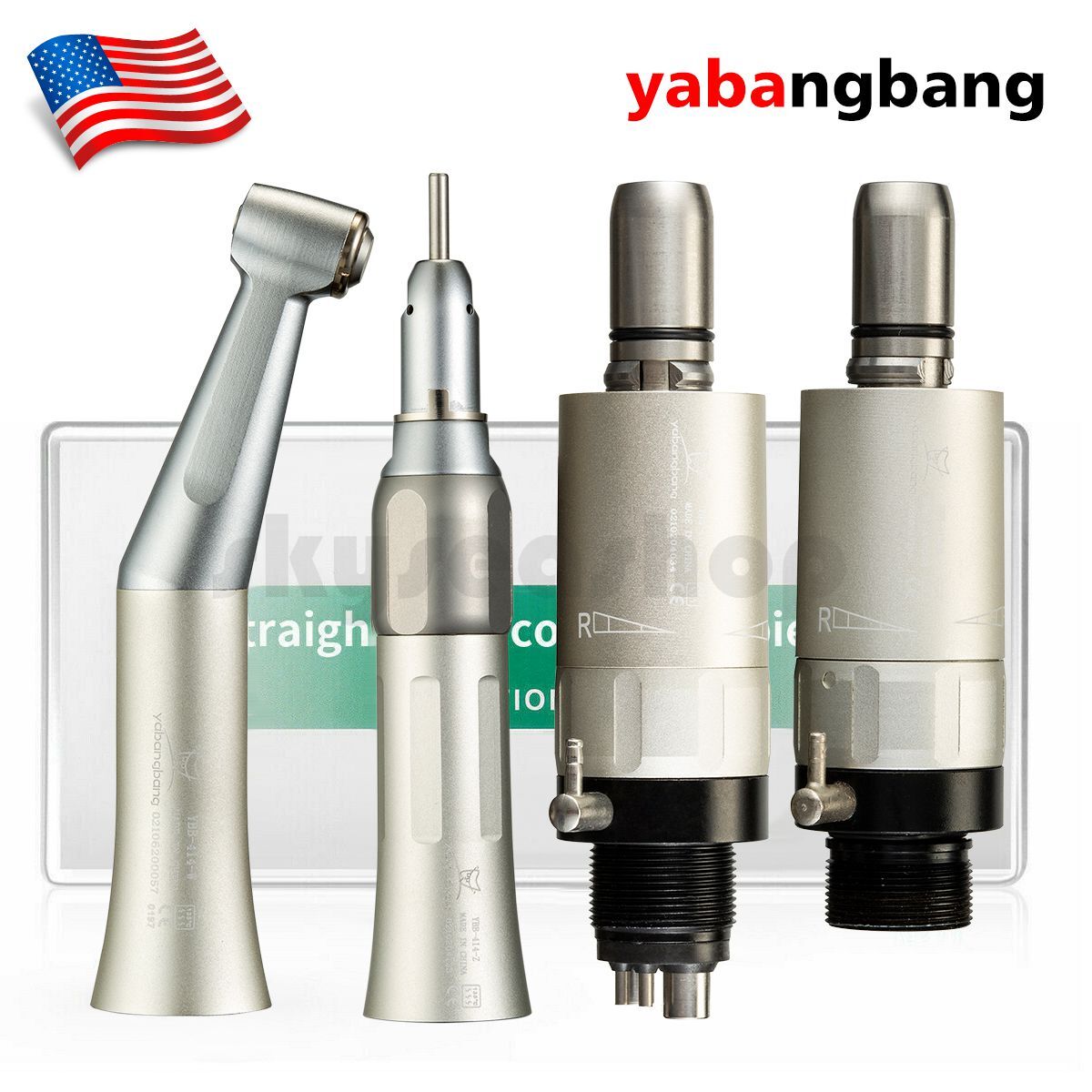 FG1.60/CA2.35mm Dental Slow Speed Contra Angle Handpiece Straight 2/4H Motor Qa