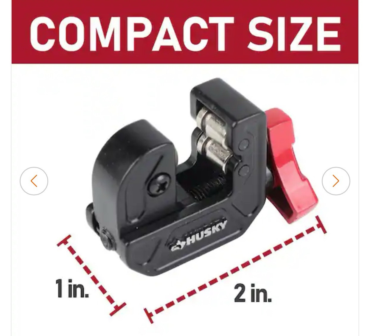 HUSKY 5/8 in. Junior Tube Cutter for Copper, Brass, Aluminum, Model: 80-511-111