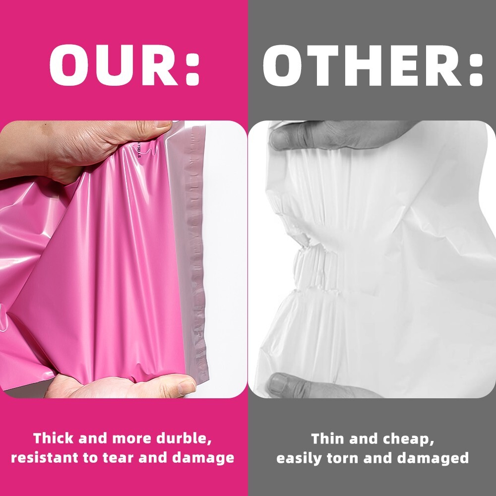 1000 10×13 Poly Mailers Envelopes Self Sealing Shipping Mailers Pink POLYSELLS