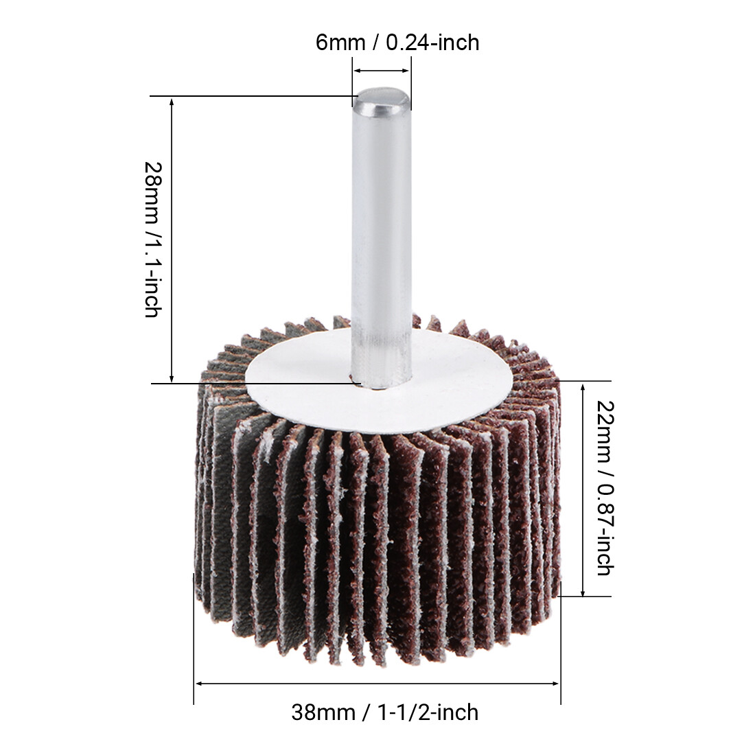 5PCS Drill Flap Wheel Sander 1-1/2x1x1/4″Flapper Sanding Grinding 40 80 120 Grit