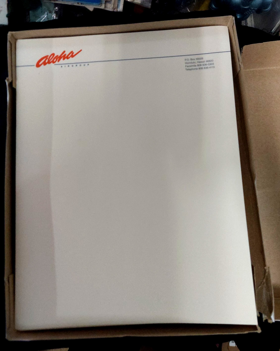 Aloha Airlines Logo Classic Crest natural white 8.5 x 11 Bond 24lb Paper