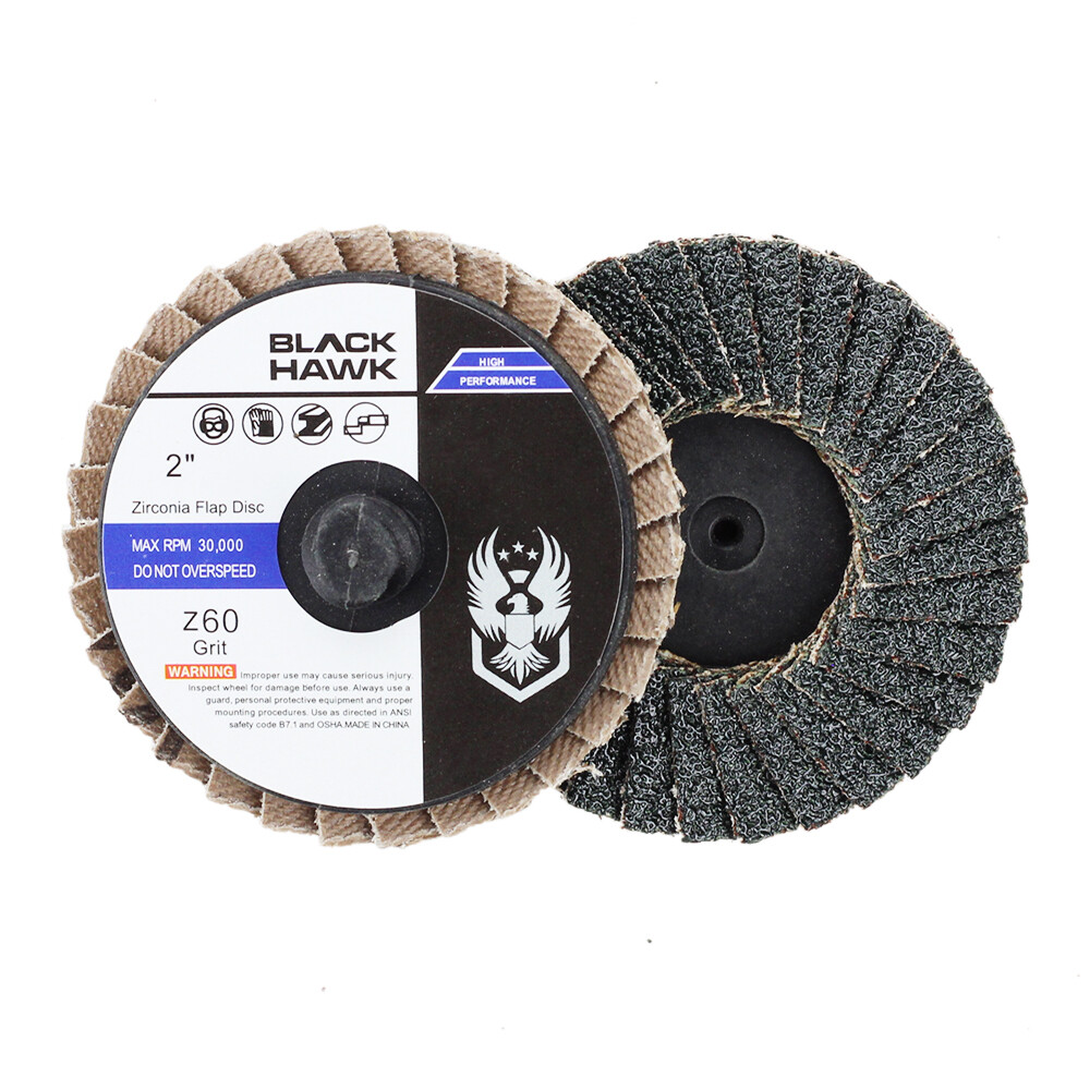 10 Pack – 2″ Mini Flap Discs 60 Grit Quick Change Sanding Roloc Style Type R