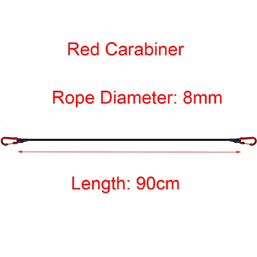 5 Types Stretch Elastic Ropes 8MM Bungee Cords with Hooks Lightweight Bikes Tie