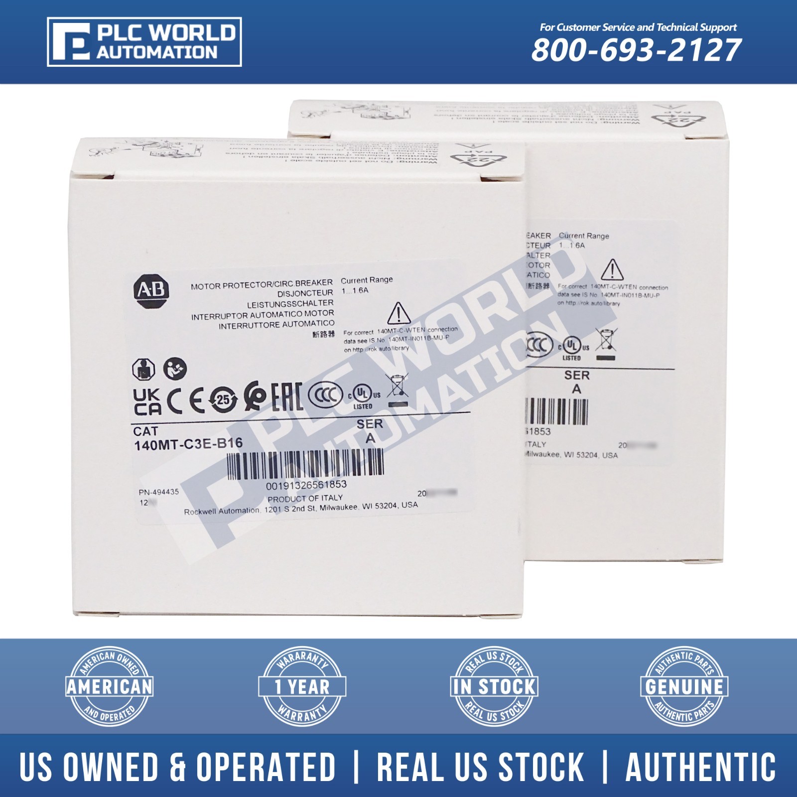 Allen Bradley 140MT-C3E-B16 /A MPCB Brand New