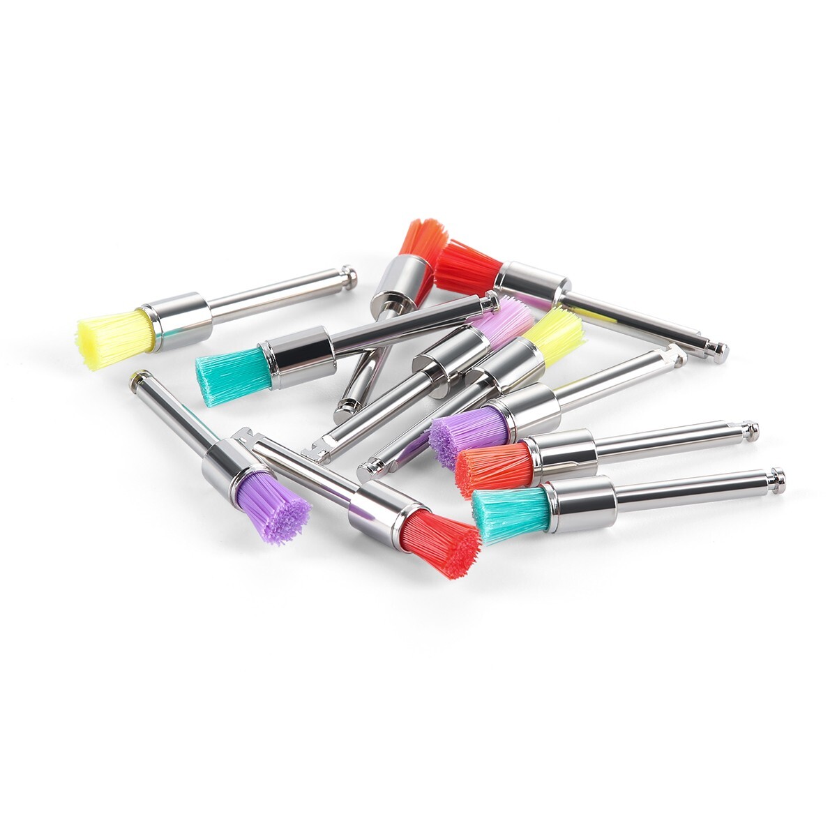 100 Brush Prophy Polisher Brush Latch Flat Type (RA) Nylon Bowl Polishing Dental