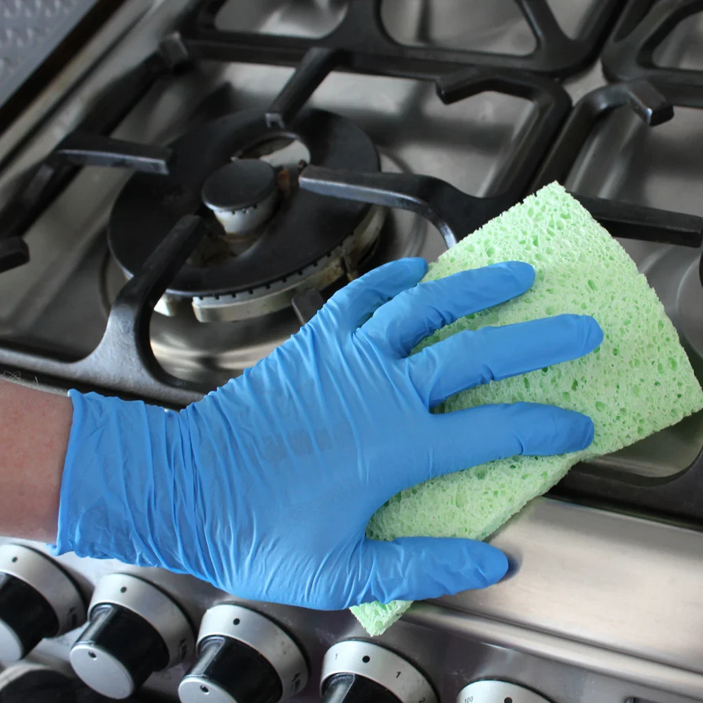 Blue Disposable Nitrile Examination Gloves Powder & Latex Free 3.5mil Size M-2XL