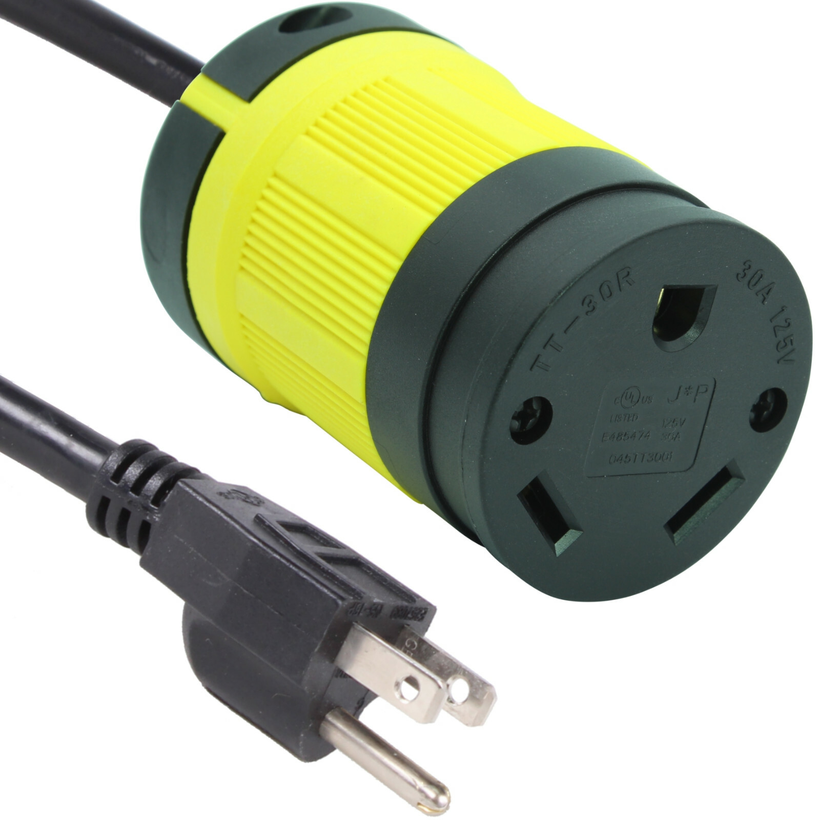 RV Camper Cord Adapter 15A Male to 30A Female 24inch Power Connector 110V 120V