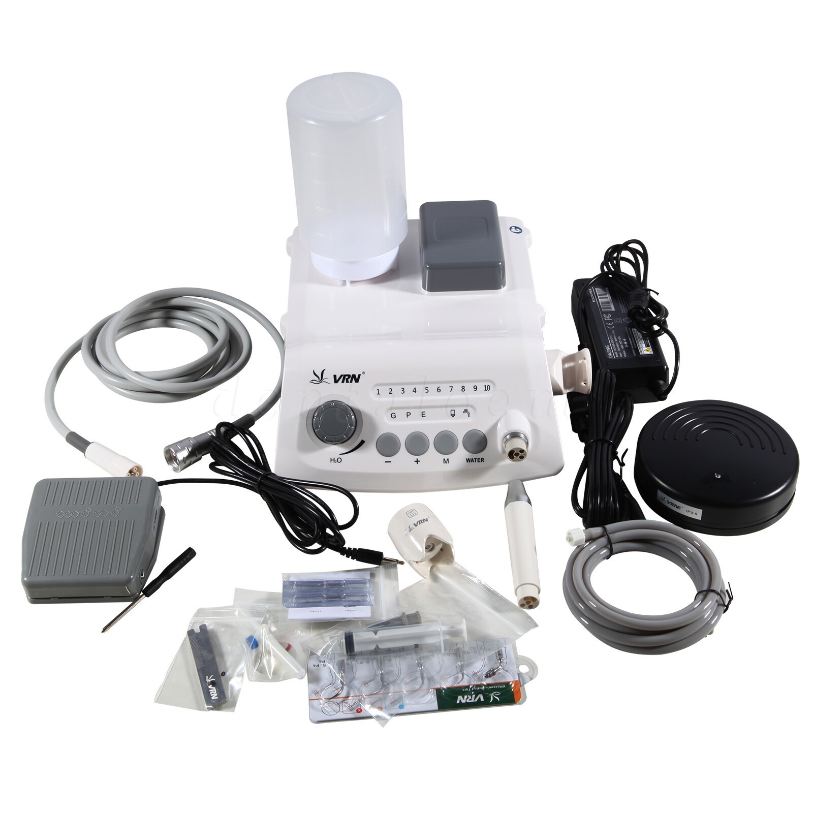 Dental Ultrasonic Piezo Scaler With LED Handpiece Tips VRN Auto Water Supply po