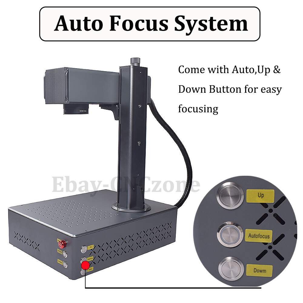 Auto Focus 100W JPT Mopa Fiber Laser Engraver Machine Color Marking Electronic Z