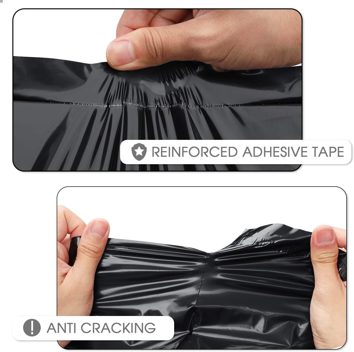 Small Poly Mailers Shipping Bags Mailing Bag Envelopes 10×13″ 200 Pack Black