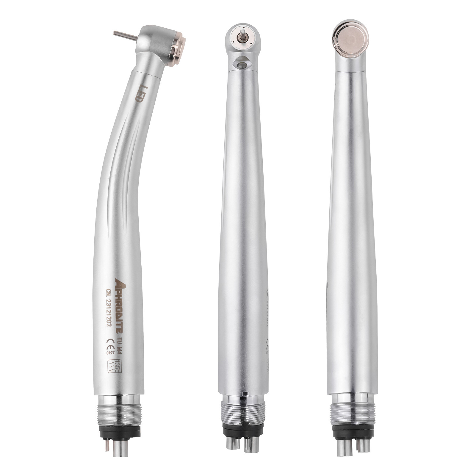 4H LED E-generator Dental Fiber Optic High Speed Handpiece Internal Triple Spray