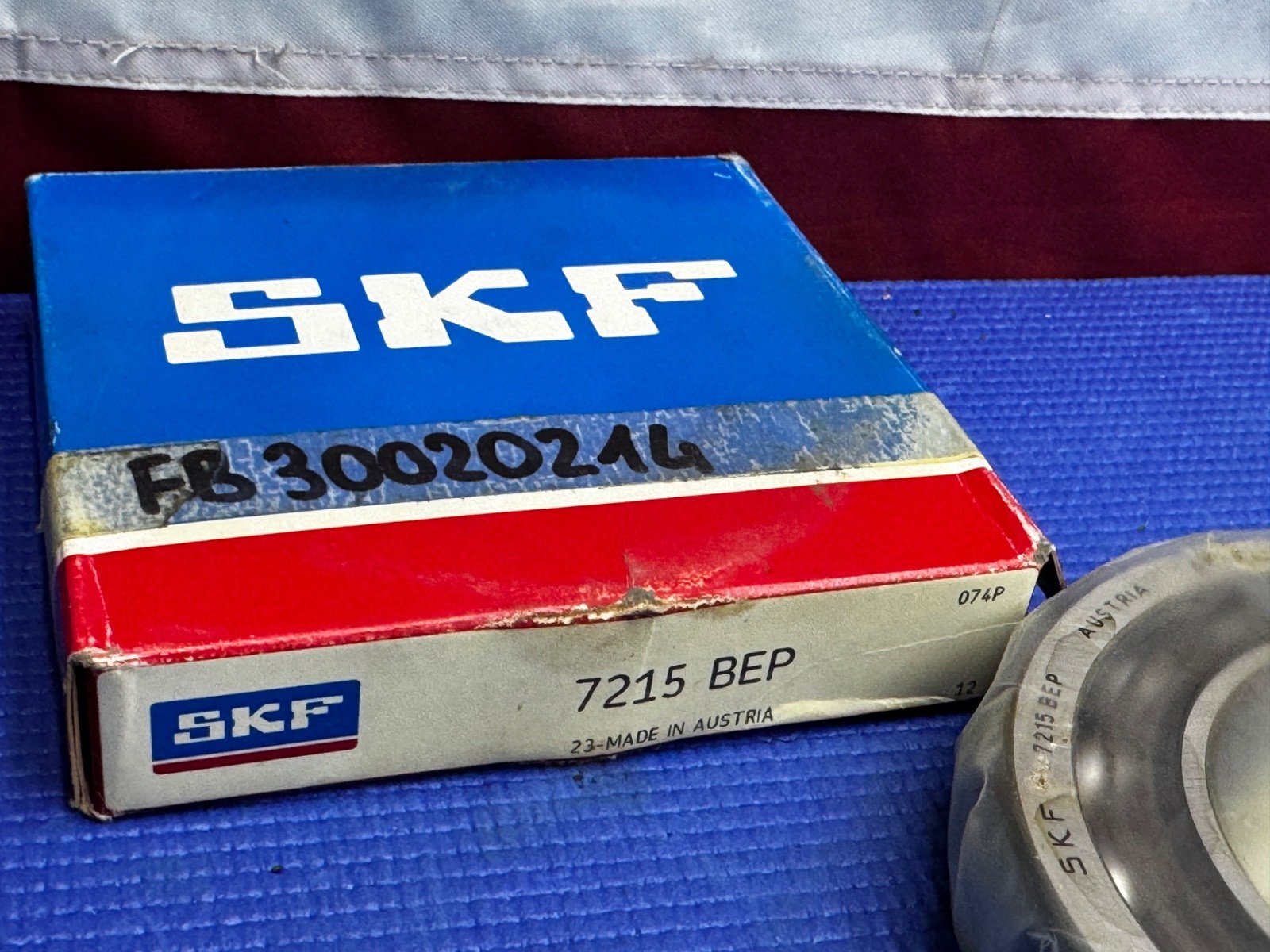 SKF 7215 BEP Angular Contact Ball Bearings, Single Row 75x130x25 mm 7215BEP