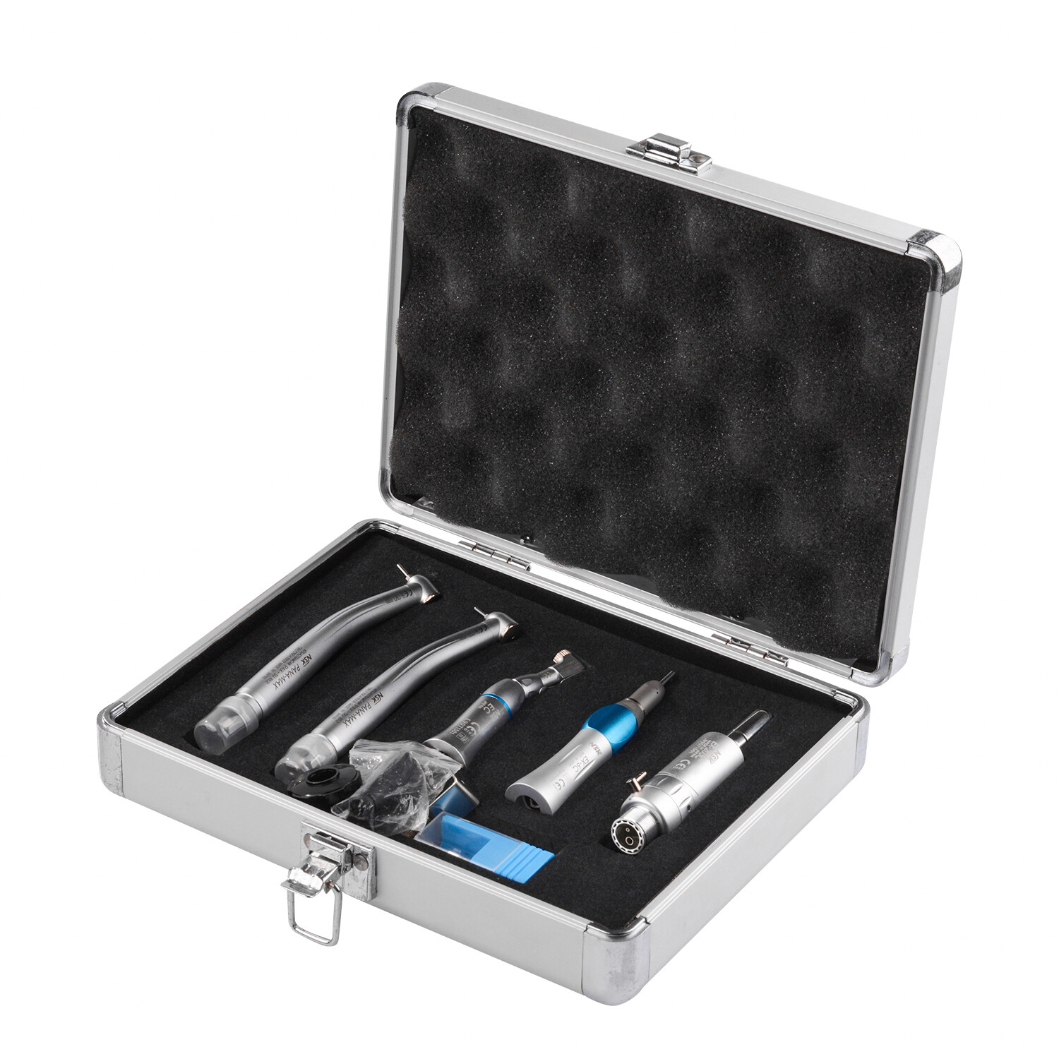 2H Dental NSK Style High Low Speed Handpiece Air Turbine Kit Wrench+Aluminum Box