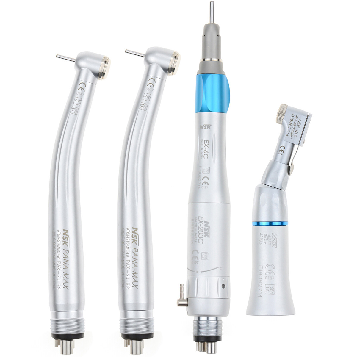 Dental PANA MAX High Speed Push Button Handpieces NSK Type+Low Speed EX203C 2/4H