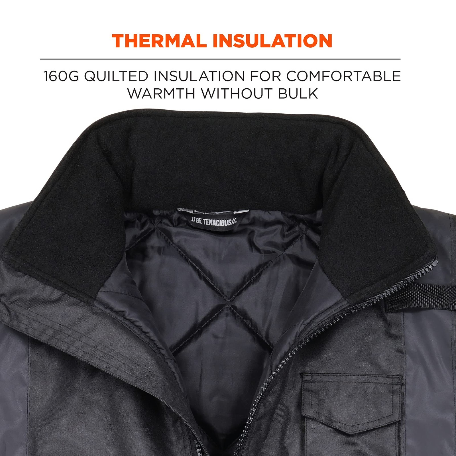 unisex adult Non-certified Hi-vis – Non Certified Hi Vis Bomber Jacket Quilte…