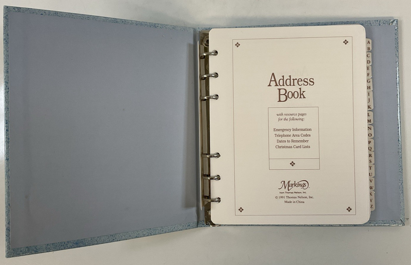 Love Makes a House a Home 6-Ring Binder Address Book by Markings 1991
