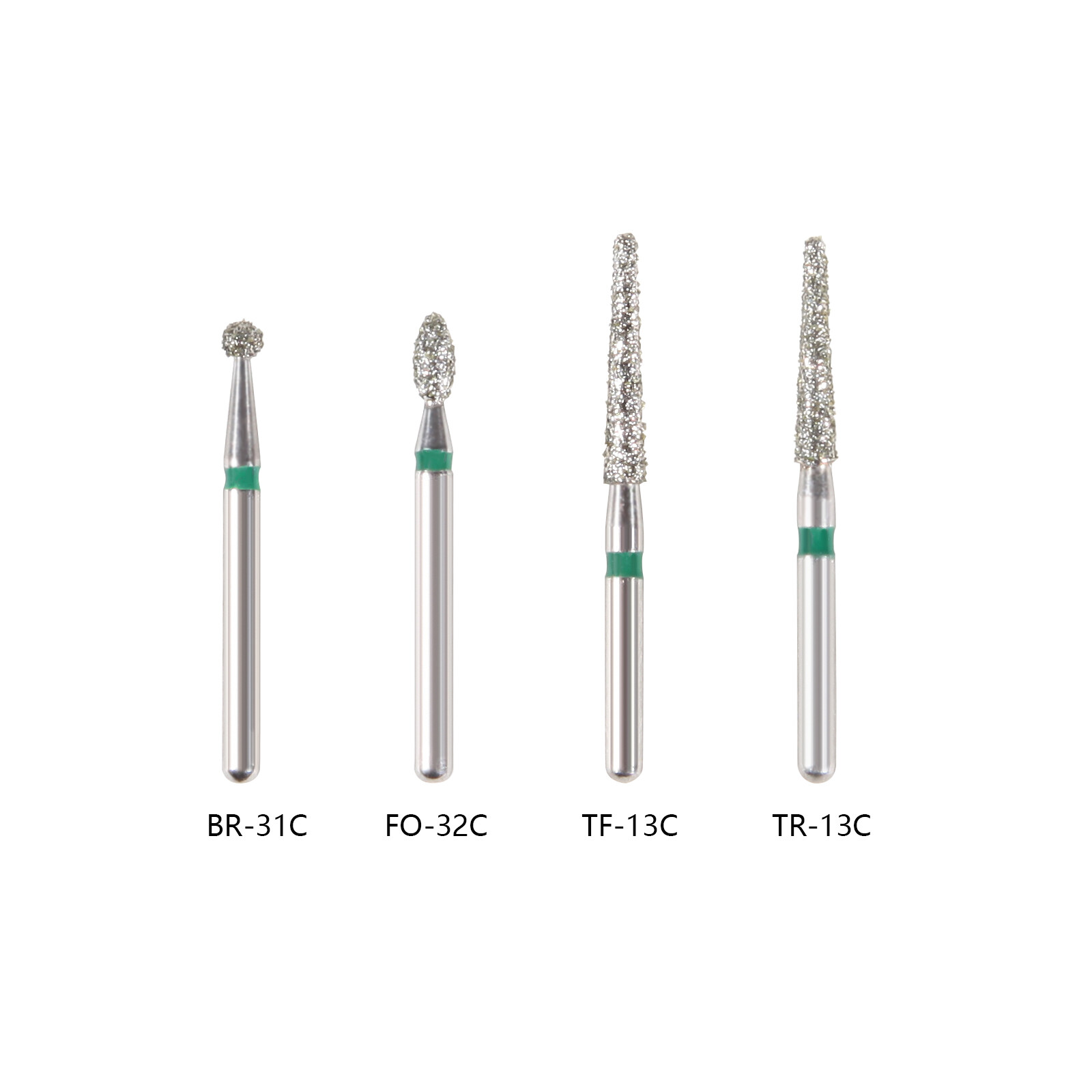 97Types Dental Diamond Burs FG 1.6mm for High Speed Handpiece 5Pcs/pack New