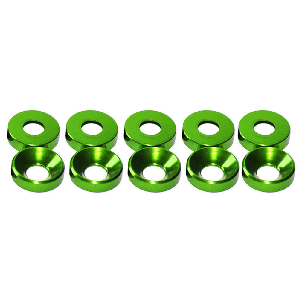 Aluminum Alloy M2 M3 M4 M5 M6 Anodized Countersunk Head Bolt Washers Gasket LOT