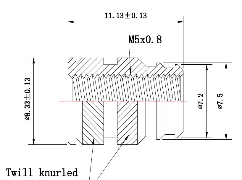 Qty 100 M5 5mm M5-0.8 Long Metal Threaded Heat Set Screw Inserts for 3D Printing