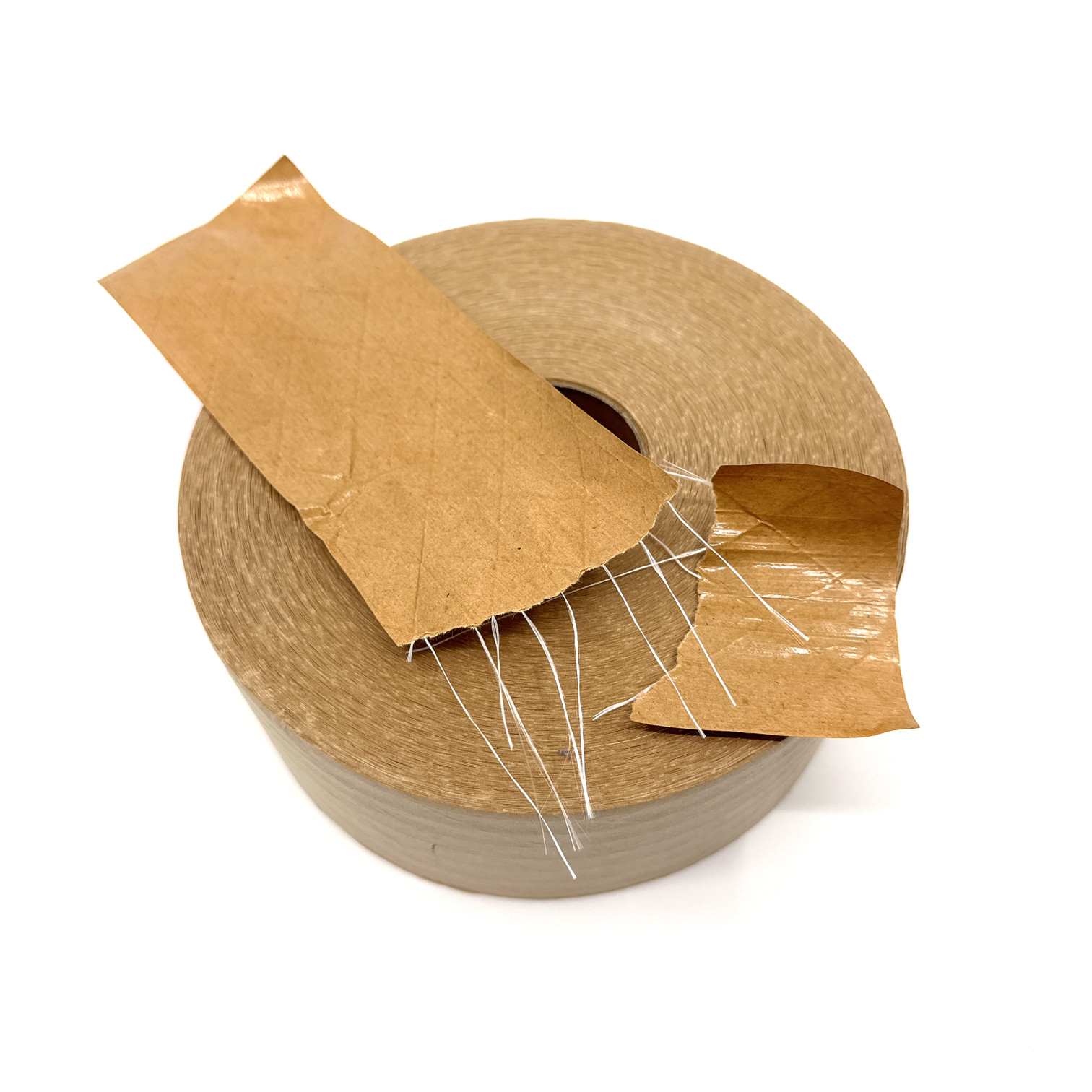 Reinforced Water Activated Kraft Carton Sealing Gummed Tape 2.75″ x 450 ft Tan