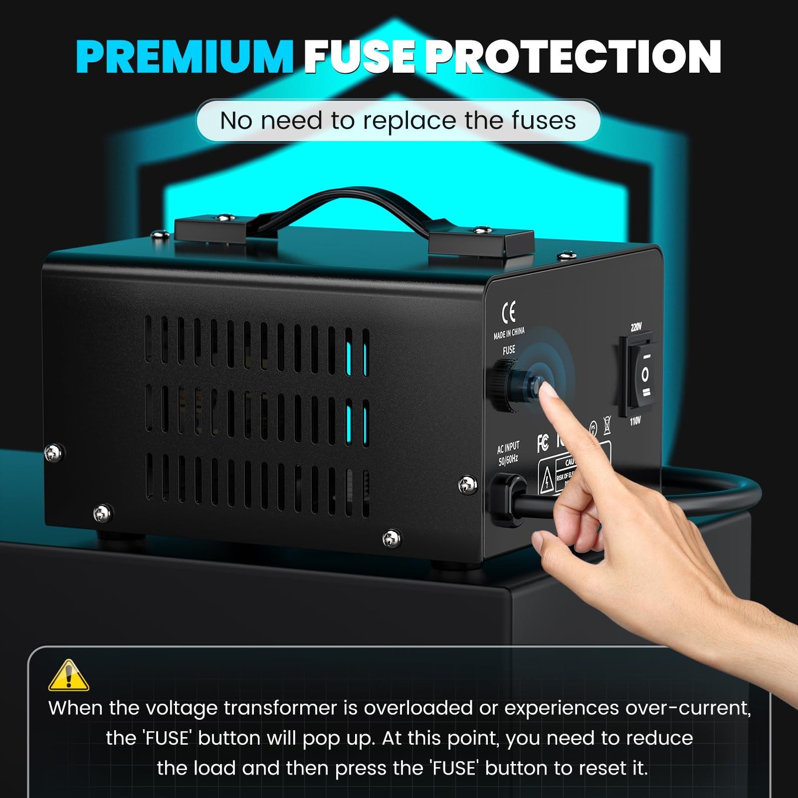 Jlouneo 1500W Voltage Converter Transformer110V To 220V Or 220V To 110V Step