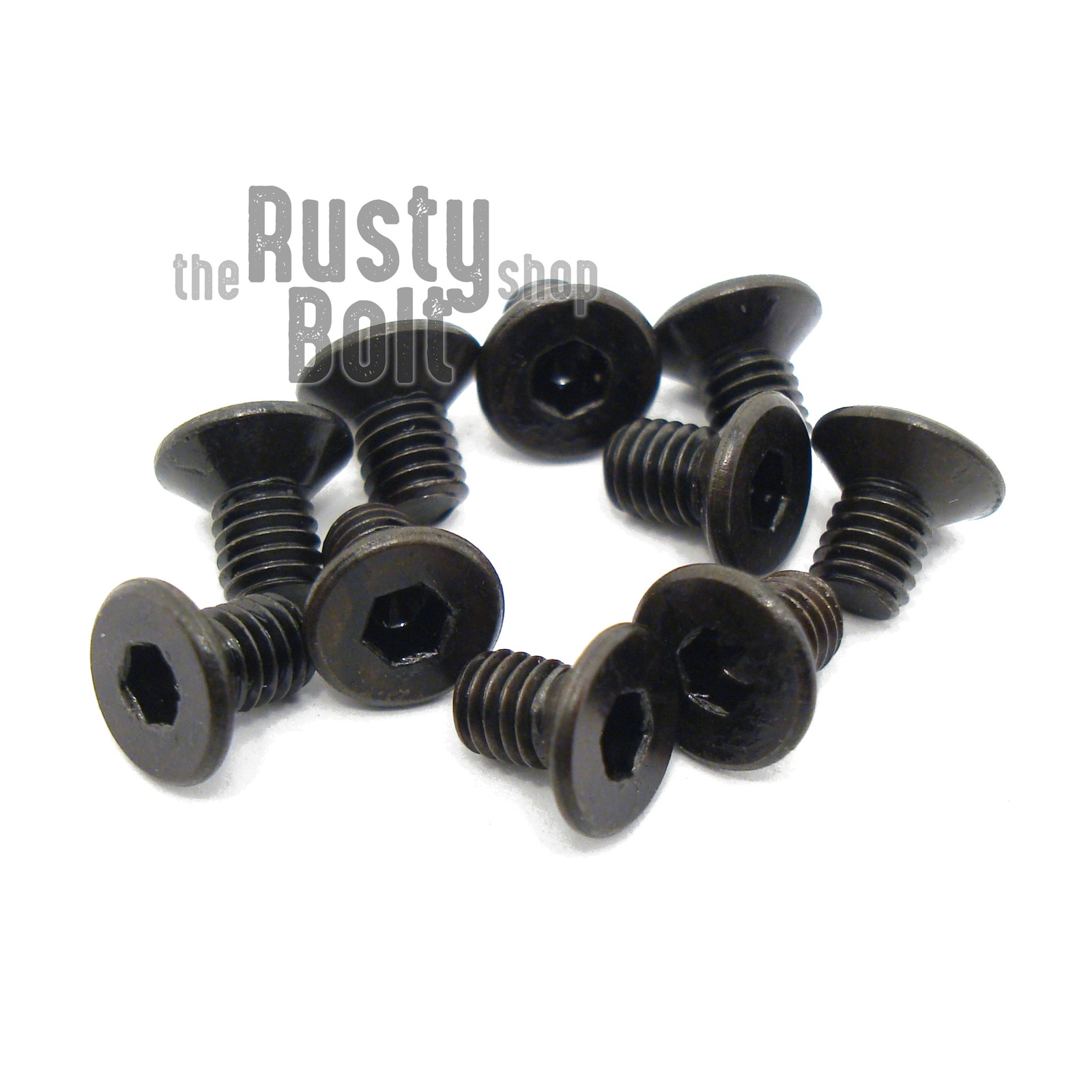 M3 x 5mm, Socket Flat Head Screws, 12.9 Steel, Black, Countersunk