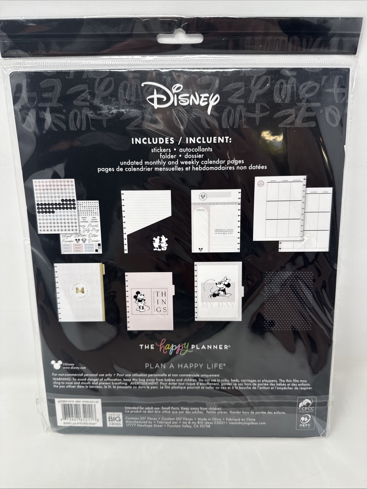 Happy Planner Disney Minnie Love Yourself Undated Vertical Extension Pack 357